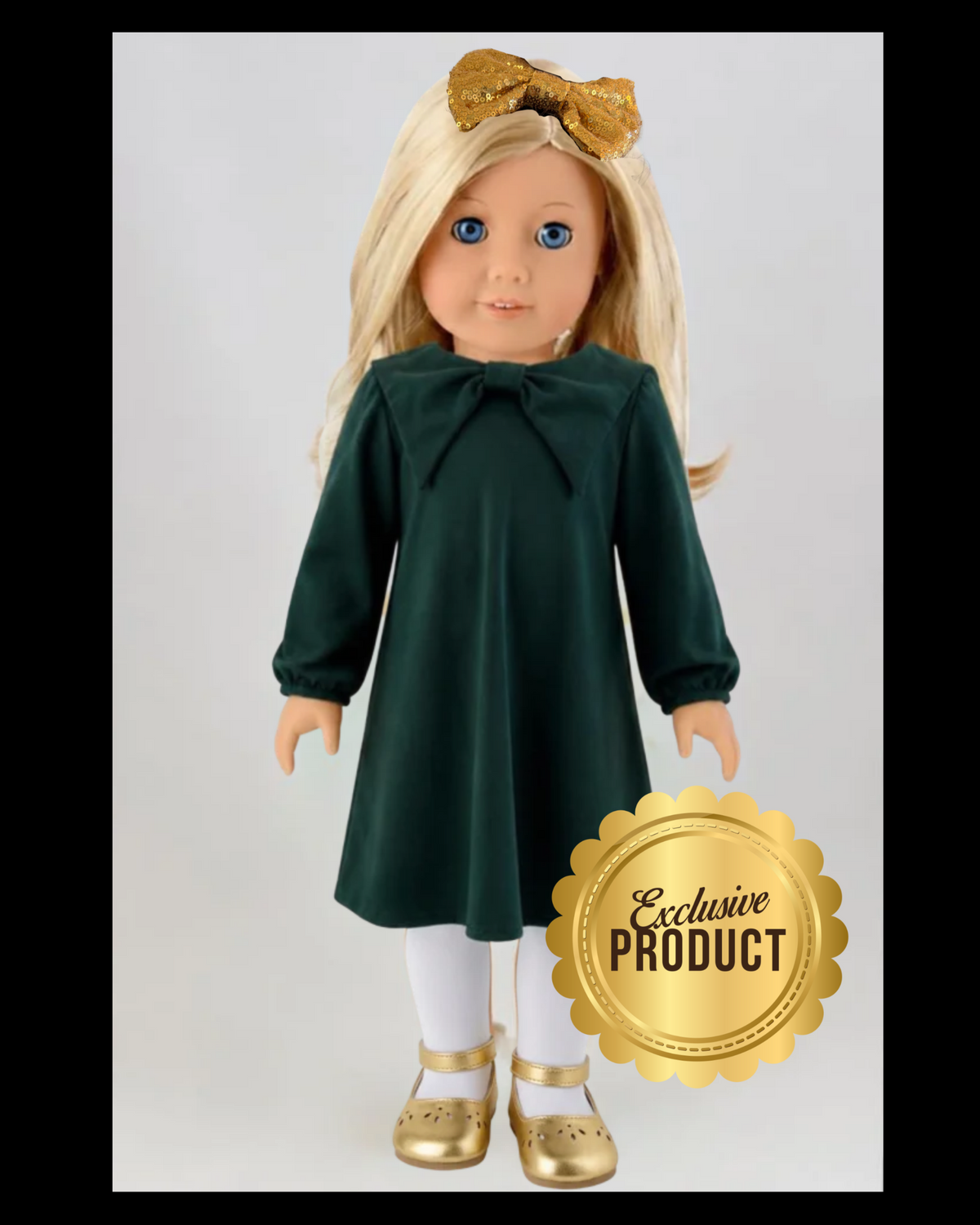 EXCLUSIVE! Matching Doll Costume & Bow (18 in American Girl Type Doll Size)