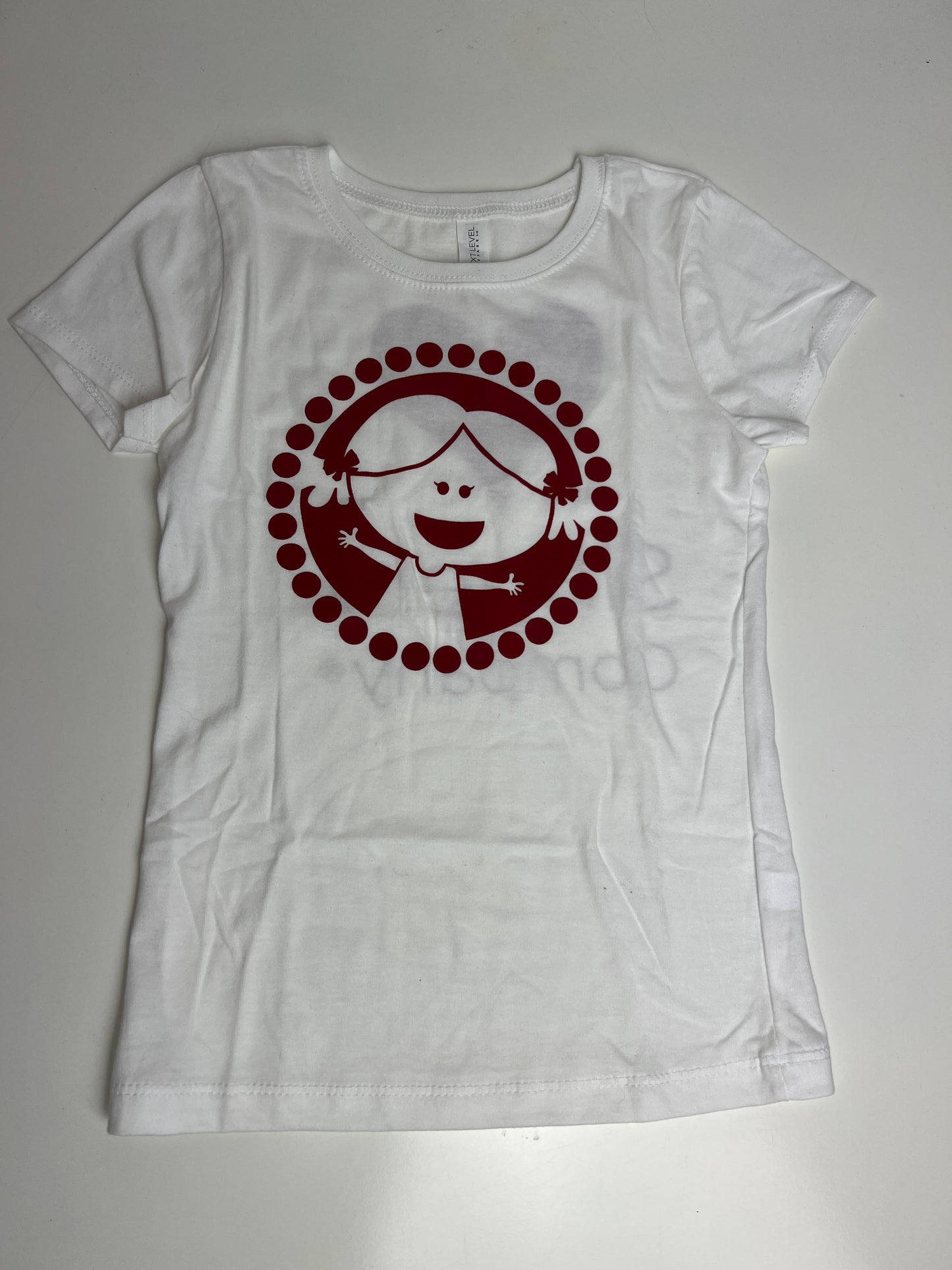 #9 White Tshirt with Red Sadie Logo -- Child XS Only
