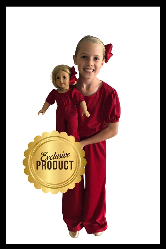 EXCLUSIVE! Matching Doll Costume in BLUE Velvet (18 in American Girl Type Doll Size)