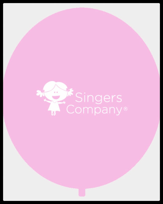 Pink Balloons with Singers Company Logo -- Set of 10