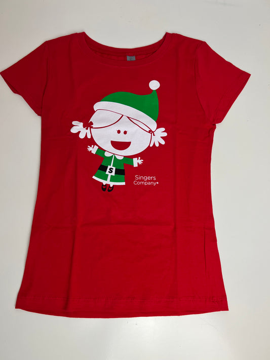 #10 Red Christmas Sadie Tshirt -- Child XS Only