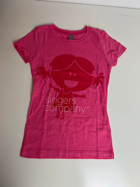 #2 Pink Shirt with Dark Pink Sadie Logo -- Child XS Only