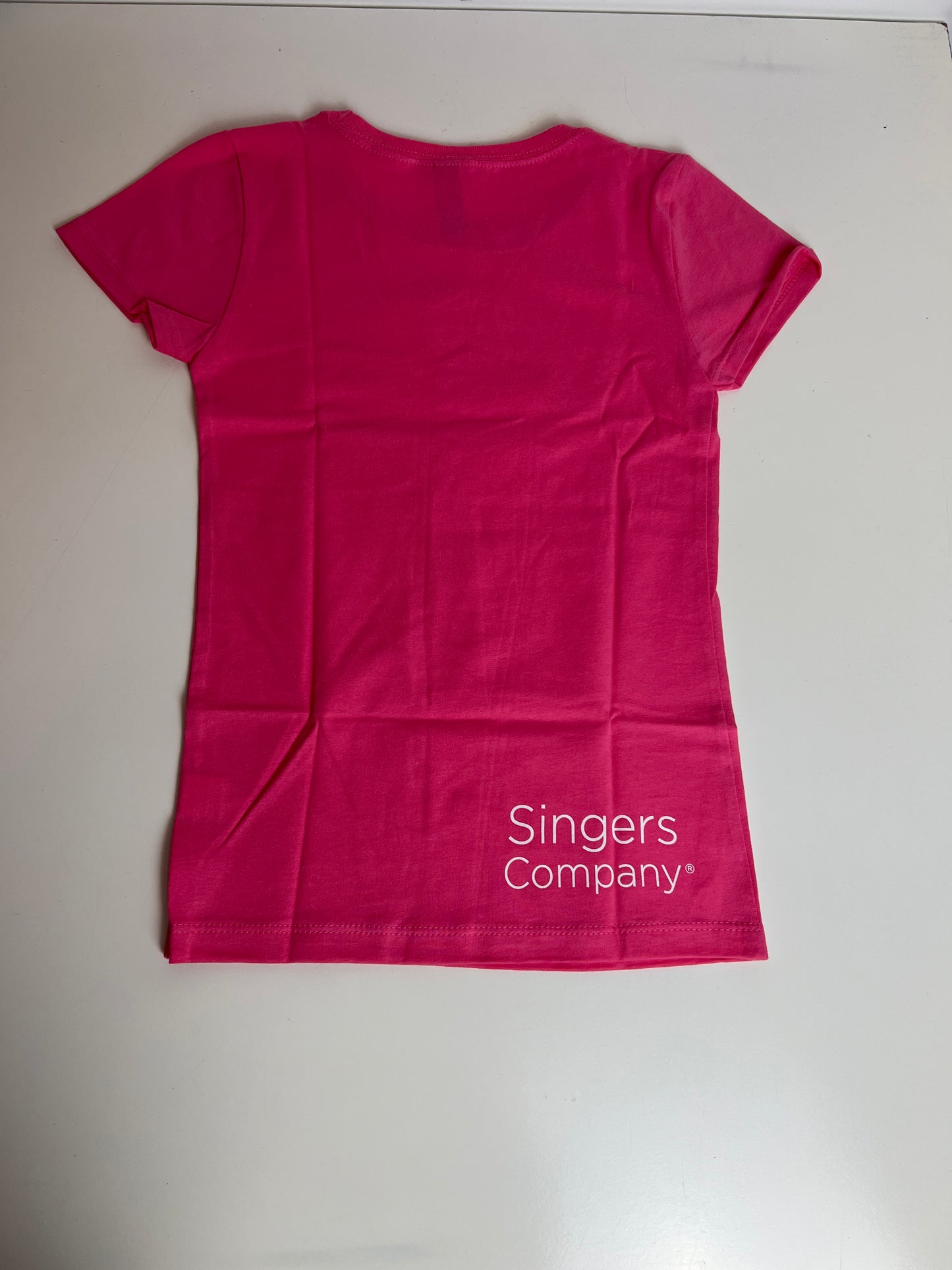 #3 "I'll Share My Voice" Pink Tshirt (White Logo) -- Child XS Only